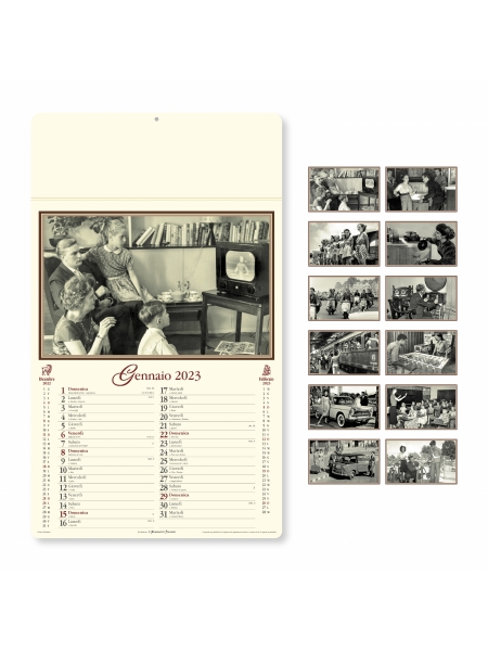 Calendari fotografici avoriati Come Eravamo cm. 31 x 52,5